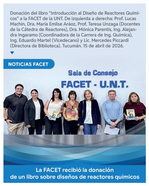 Donación del libro a la FACET de la UNT
